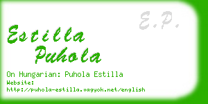 estilla puhola business card